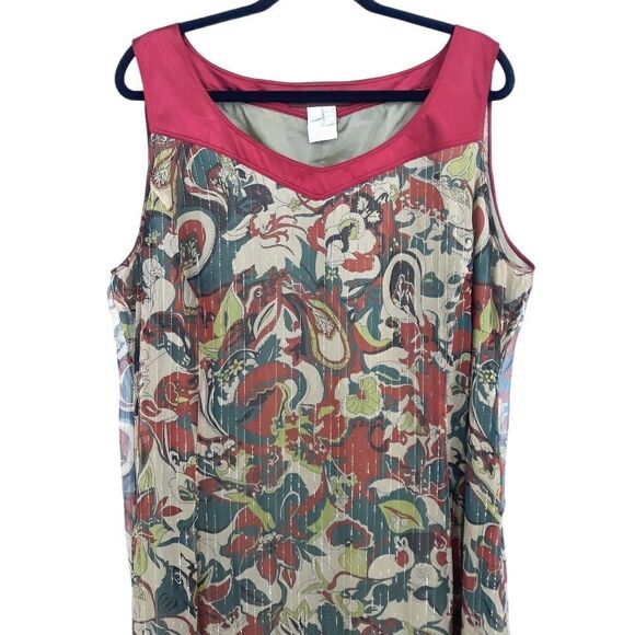 Alain Weiz Silk Frock Dress Metallic Maxi Sleeveless Shift Ruffled Flounce MuMu - Picture 3 of 13